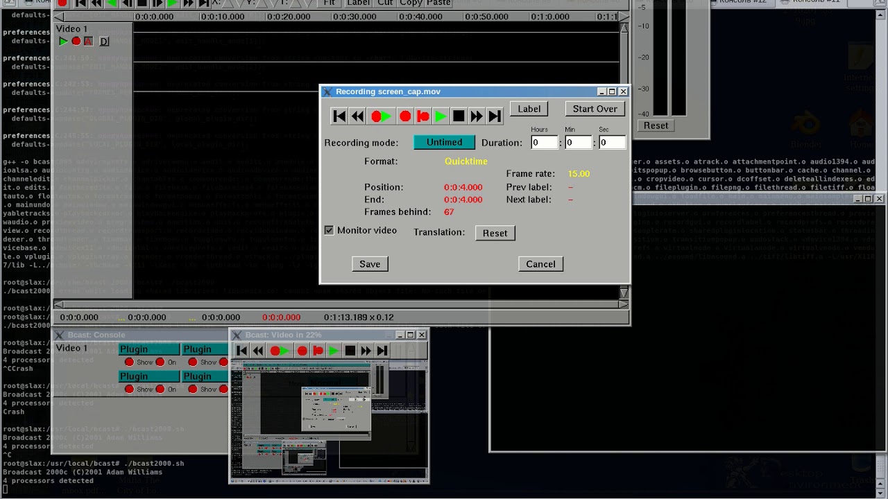Screen Capture Via Very Old Linux NLE Broadcast2000 YouTube