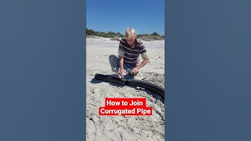 Make your own coupling. Join Corrugated Pipe