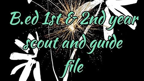 #b.ed scout and guide assignment and file #EPC  file #@maa Shakumbhari University #@CCS  University