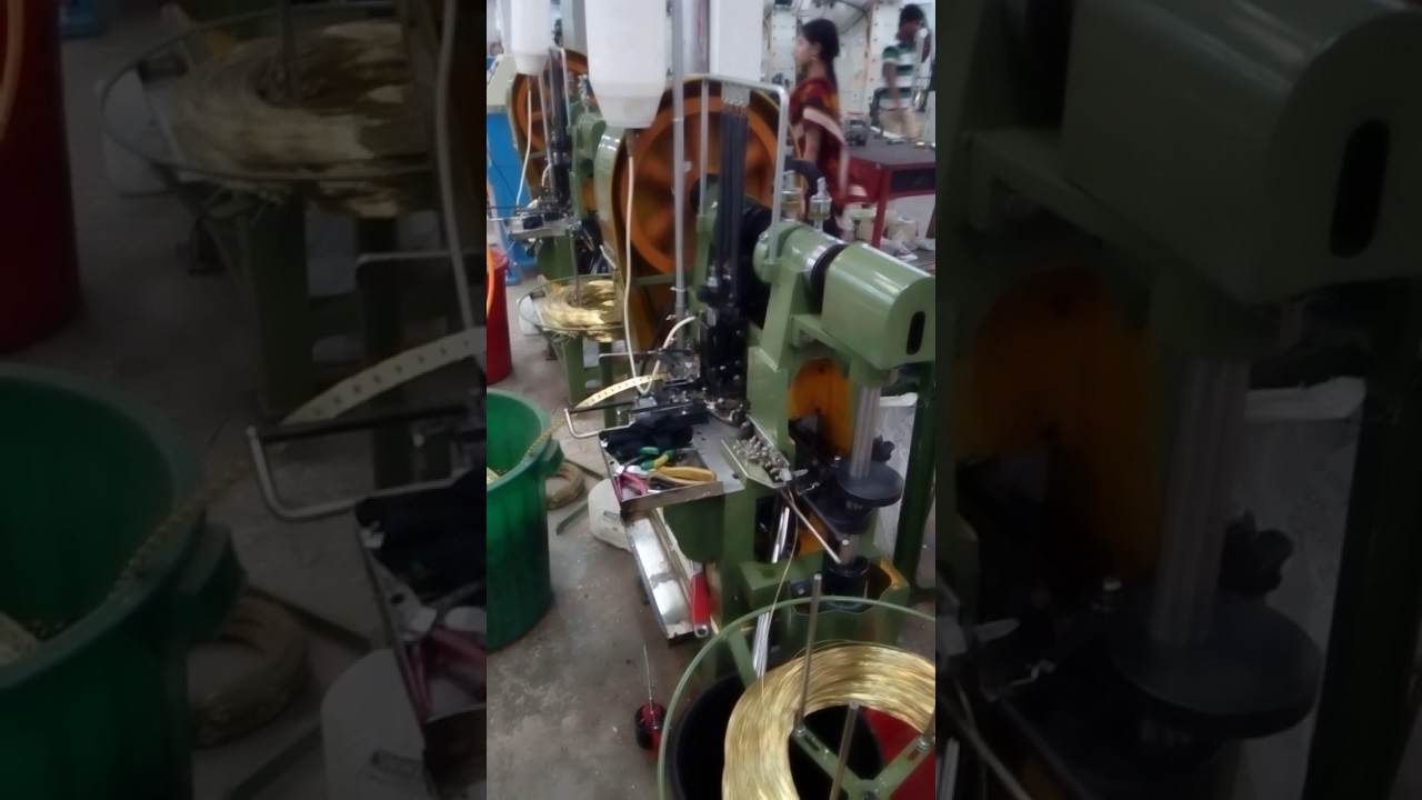 Spring machine for metal button