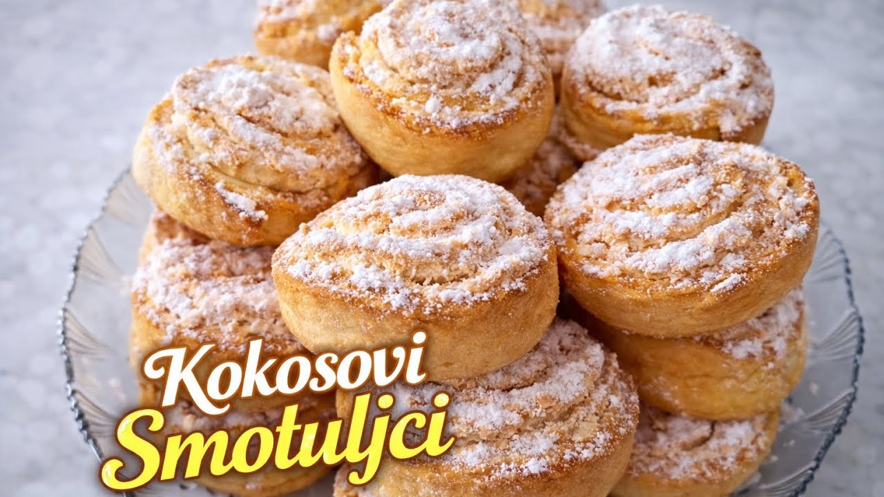 Mekani i mirisni kokosovi smotuljci@kuhinja za svaki dan