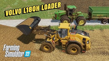 Loading Manure with Volvo L180H Loader - Farming Simulator 22
