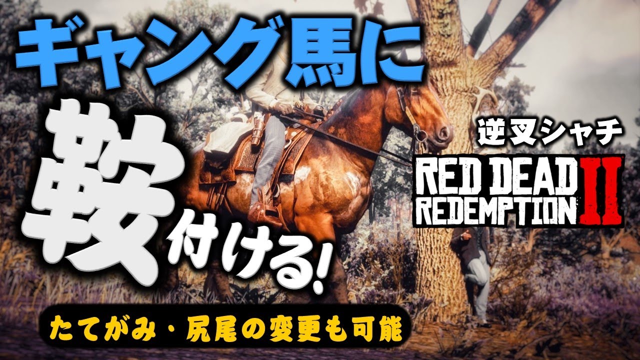 Rdr2 ギャングの馬に鞍を載せる方法 たてがみ 尻尾の変更も可能 ギャングオリジナル鞍付への騎乗方法 Ps4 裏技 Youtube