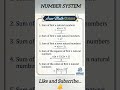 Number System Math Formulas....✍️#math #learningtips #shortsstudy #shortseducation