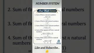 Number System Math Formulas....✍️#math #learningtips #shortsstudy #shortseducation