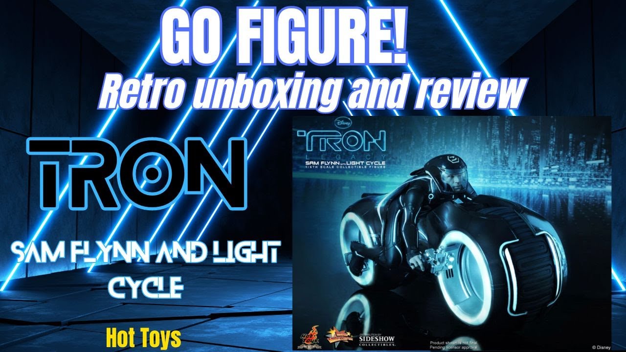HOT TOYS TRON LEGACY SAM FLYNN AND LIGHT CYCLE 1/6 scale figure