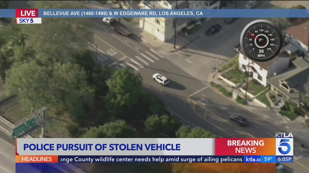 Suspect in custody after chase through downtown L.A. - YouTube