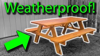 How to Weatherproof, Seal, and Finish a Wooden Picnic Table screenshot 2