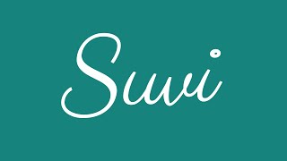 Learn how to Sign the Name Suvi Stylishly in Cursive Writing screenshot 5