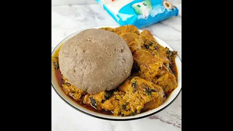 Delicious Plantain Flour Recipe: Ayoola Plantain swallow and Egusi soup