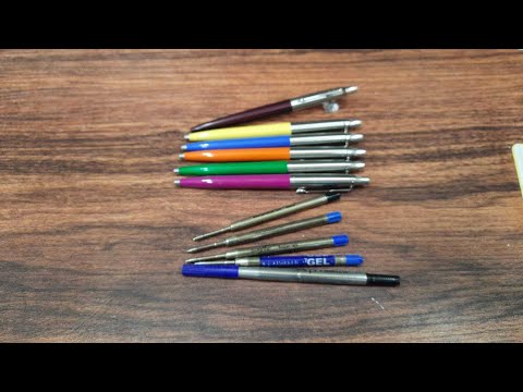 รีวิว parker jotter stainless vs standard ballpen และวิธีเปลี่ยน ไส้ปากกา หมึกปากกา หมึกลูกลื่น