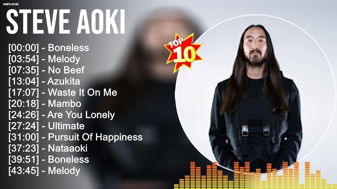 S t e v e A o k i Greatest Hits EDM Music Top 10 Hits of All Time