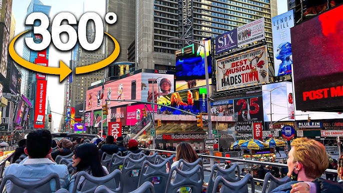 4K TIMES SQUARE IN 360° 🔄 CAMERA 📸 NEW YORK CITY 🗽 VIRTUAL TOUR NYC 🇺🇸  SUMMER 2022 BY DAY 🌞 