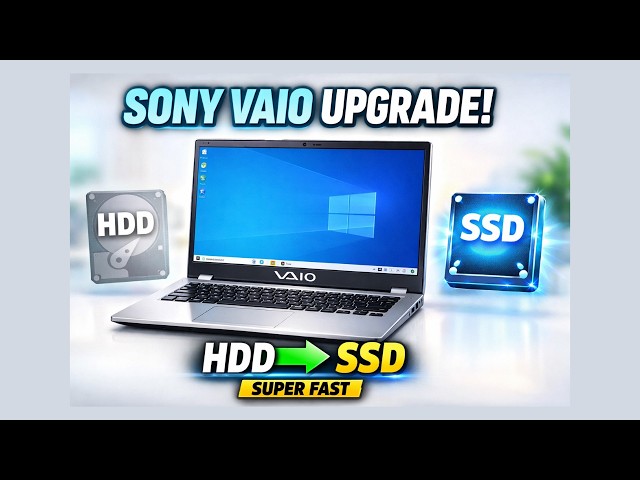 Sony VAIO HDD to SSD Upgrade | Make Your Old Laptop 10X Faster Sony VAIO HDD to SSD Upgrade | Make Your Old Laptop 10X Faster