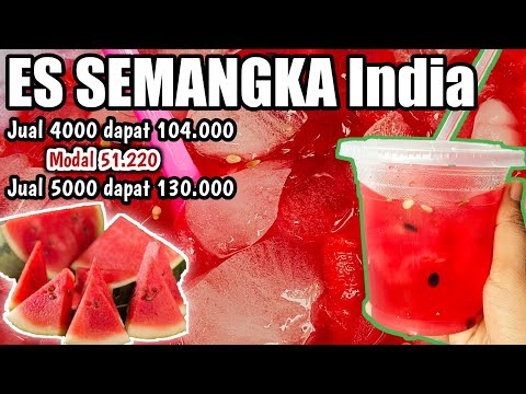 DETAIL SAMPAI TAKARAN!! YUK BIKIN ES SEMANGKA INDIA YANG VIRAL VERSI MODAL TIPIS UNTUNG MANIS