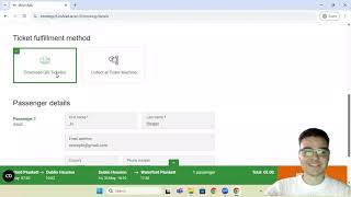 How to search for and book a train ticket with a free travel pass screenshot 2