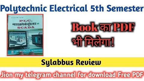 PLC Microcontroller & SCADA 5th Semester | PLC 5th Semester Polytechnic | Polytechnic 5th Semester