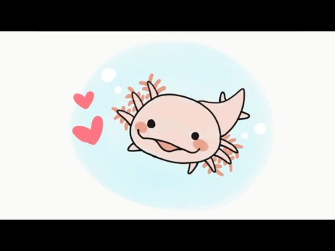 簡単かわいいウーパールーパー Illustration Of Wooper Looper 簡単かわいいイラストレッスン40 Youtube