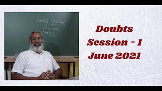 Doubts Clarification - Session 1 June 2021