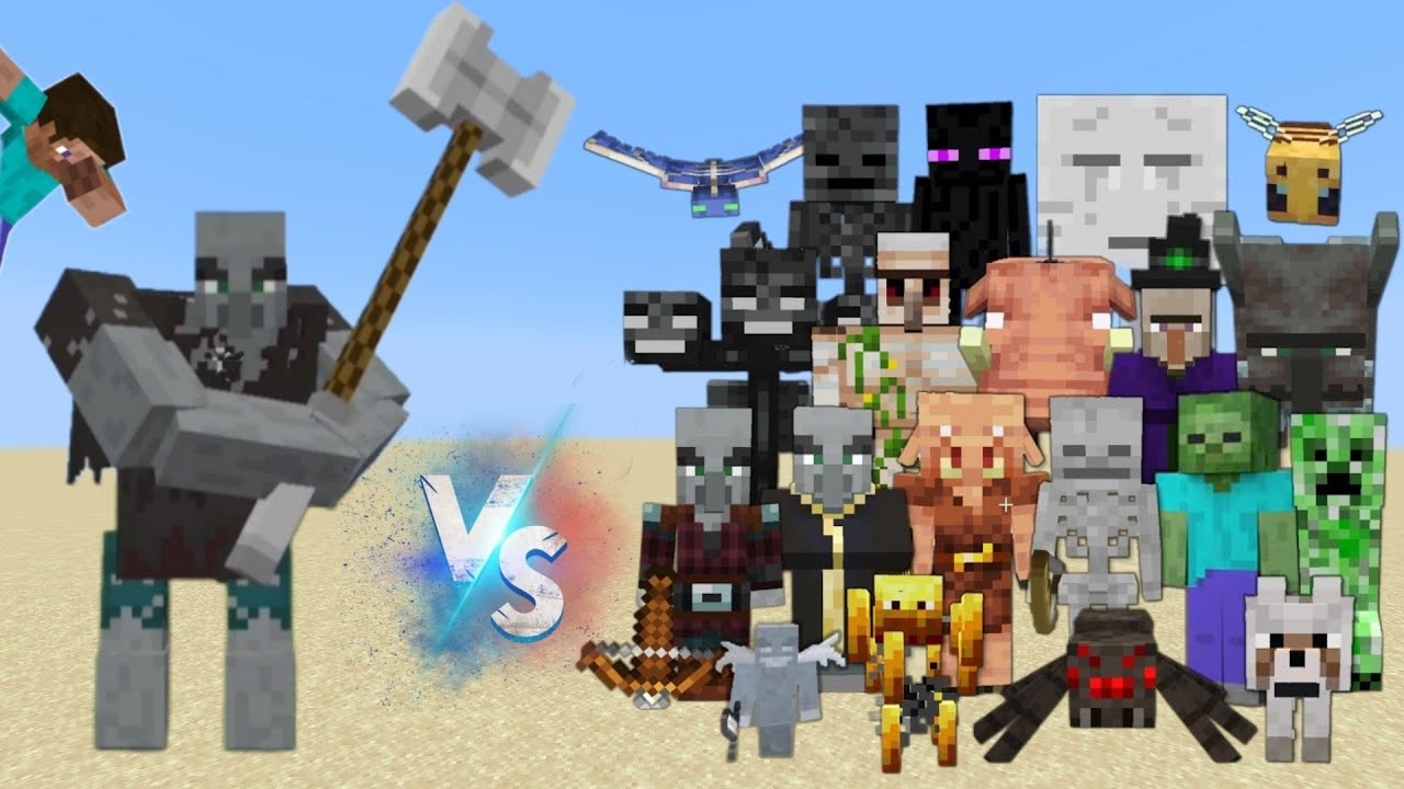 Illeger giant vs all Minecraft mobs battle #minecraft - YouTube