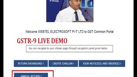 Live Demo GSTR9 (GST Annual Return) (Eng)