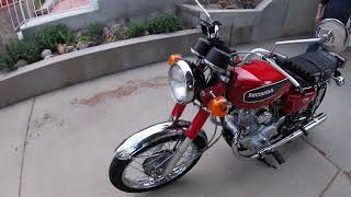 TEST DRIVE -1972 Honda CB175 Fully Restored Bike - Every nut and bolt -Rotisserie Restoration -FRESH