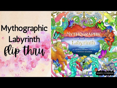 MYTHOGRAPHIC Labyrinth - Joseph Catimbang // Adult Colouring Book Flip  Through 