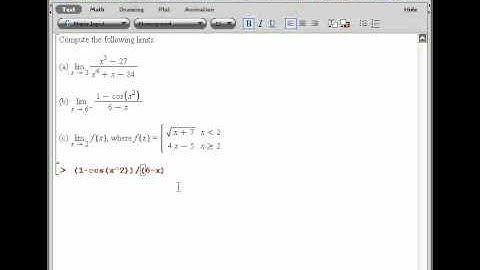 Maple - Computing limits