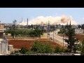 شام درعا ناحتة قصف عنيف بالبراميل المتفجرة استهدف البلدة 21 6 2014