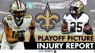 New Orleans Saints Playoff Picture \& Path +  Saints Injury Report Ft. Chris Olave \& Kendre Miller