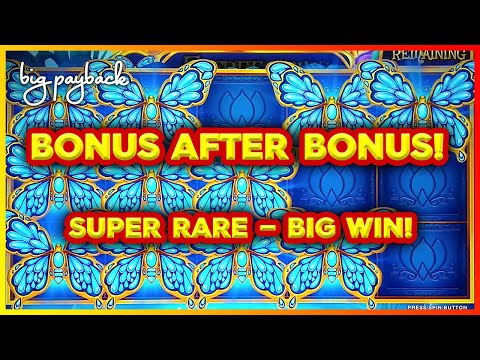 SUPER RARE BONUS AFTER BONUS! Butterfly Rise Slot - BIG WIN!