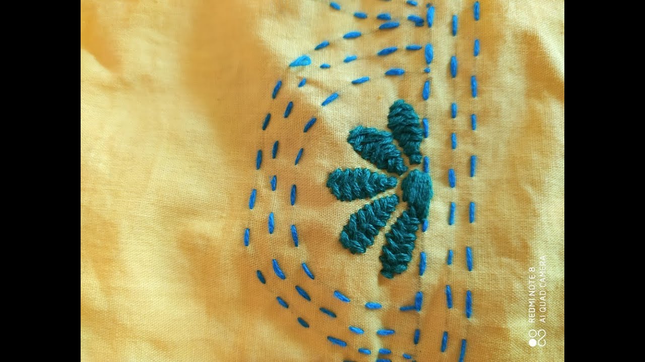 Download Running stitch /kantha work /Hand embroidery tutorial 1 - YouTube