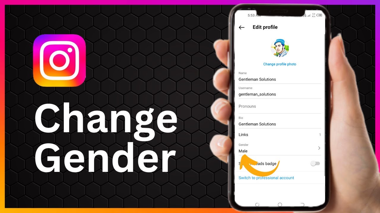 How to Change Gender on Instagram (Gentleman Solutions)