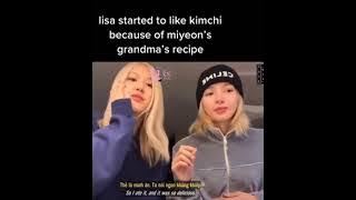 Lisa and Rose talking about Miyeon's Grandma Kimchi #blackpink