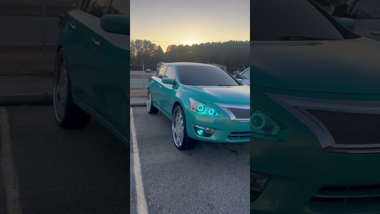 Custom Teal Painted 🎨 Nissan Altima On 26 