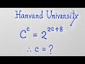 Can you pass Harvard University algebra exponential problem ? A Nice Algebraic Equations for Harvard