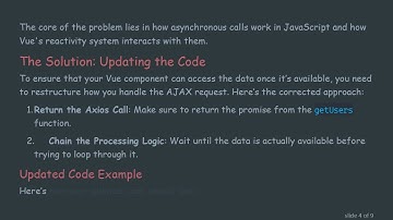 Solving the Vue AJAX Request Data Update Issue