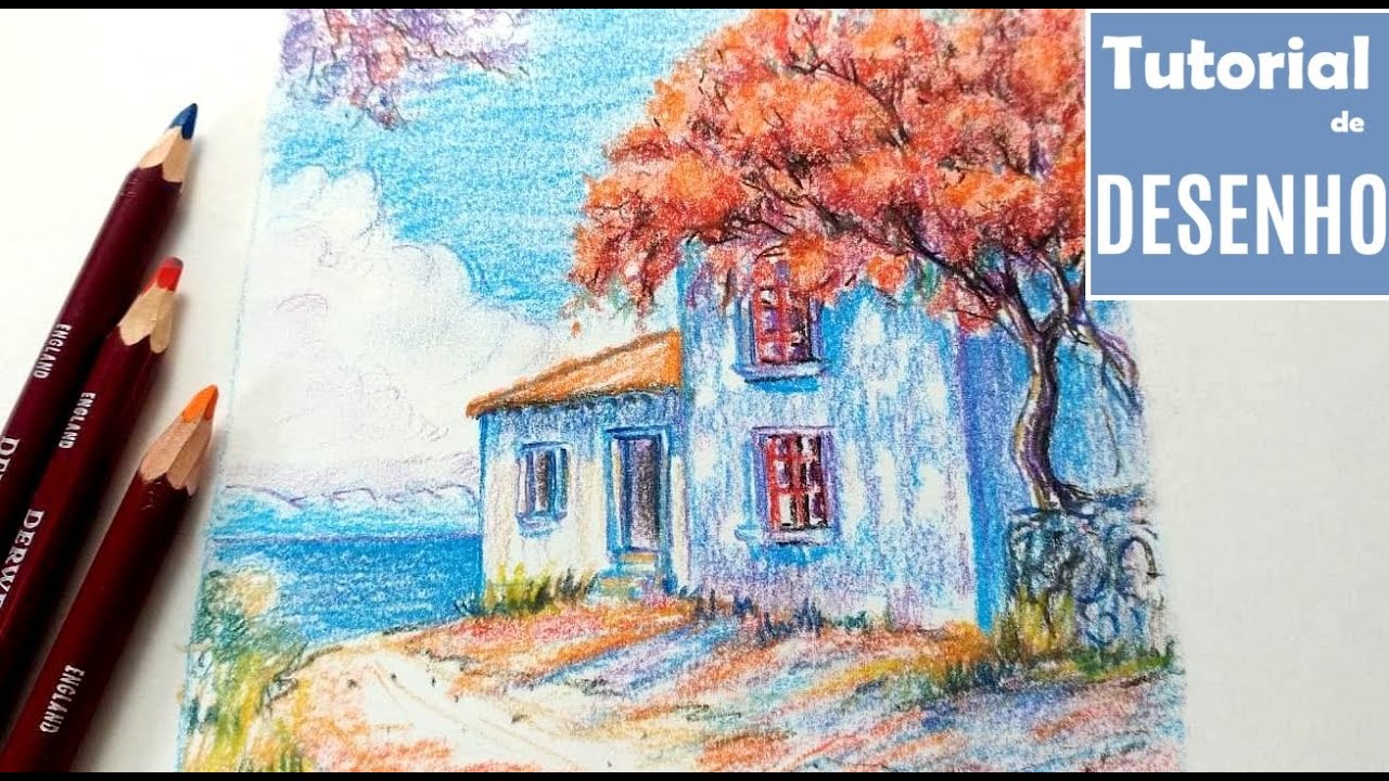 Paisagem Fácil e Linda com Lápis Pastel! Tutorial Passo a passo para Iniciantes!