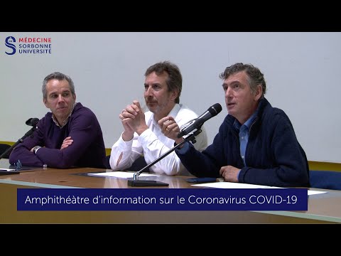 Amphithéâtre d'information sur le coronavirus COVID-19