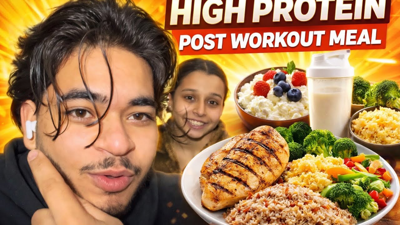 Hight Protein Post Workout Meal After Heavy Leg Day Workout After 4 Monthss 💀 #protien #wheyprotein 