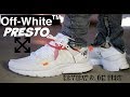 off white air presto white on feet