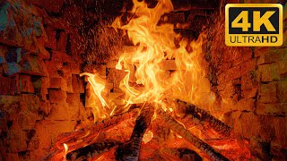 🔥 Fireplace Crackling Sounds 3 HOURS for Relaxation 🔥 Cozy Christmas Fireplace 4K & Burning Logs