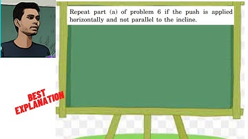 Repeat part (a) of problem 6 if the push is applied horizontally and not parallel to the incline.