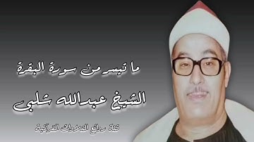سورة البقرة (219-231) - الشيخ عبدالله سليمان شلبى