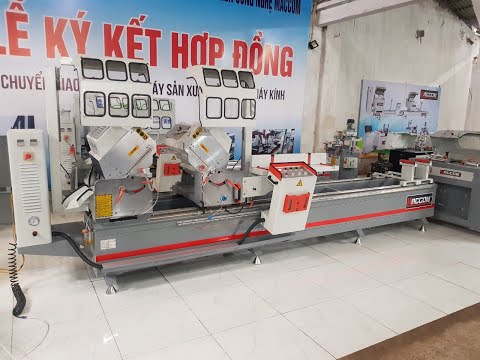 DÀN MÁY CẮT NHÔM 2 ĐẦU THẾ HỆ MỚI NHẤT, THƯƠNG HIỆU SKY MACHINE LH MR BÌNH 0976494383 - YouTube