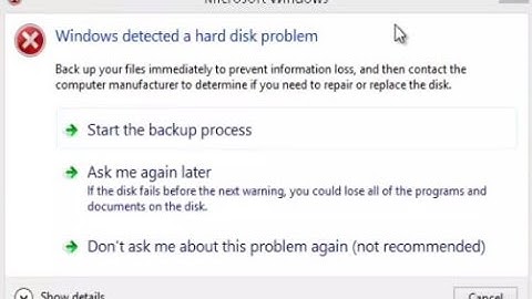 [How to] Fix: Windows Detected a Hard Disk Problem