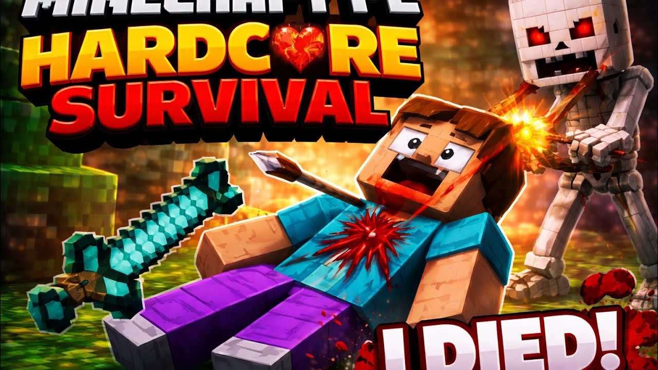 Minecraft pe hardcore #2 |THE END|