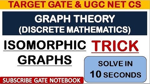 TRICKS To Solve Isomorphic Graphs Qs in 10 Seconds - GATE &  UGC NET CS Exam (Contact @ 8368017658)