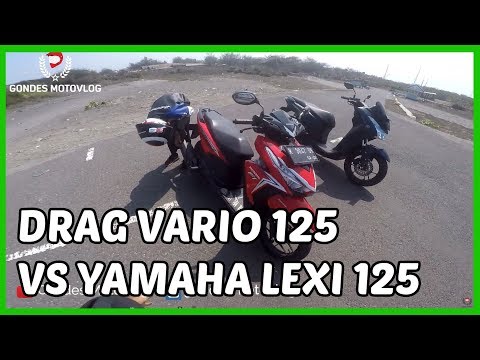 Drag Honda Vario 125 VS Yamaha Lexi 125