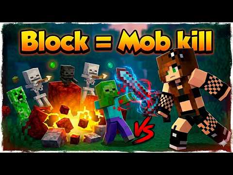 Minecraft, aber JEDER Block ist ein MOB KILL! Ab zum Enderdrachen